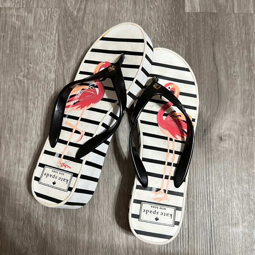 authentic kate spade platform flip flops
